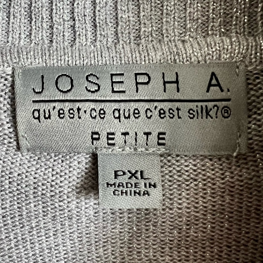Joseph A Women’s Sparkly Striped Holiday Sweater Lightweight Turtle Neck PXL - Picture 12 of 15